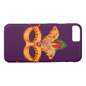 Koninklijke paarse maskermaskers mardi gras Case-Mate iPhone case (Achterkant (Horizontaal))