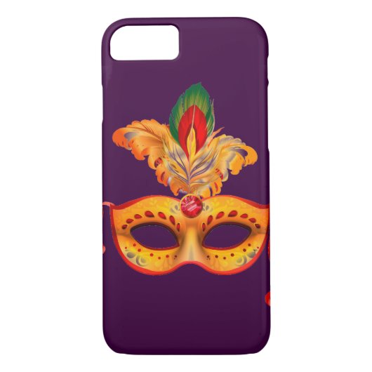 Koninklijke paarse maskermaskers mardi gras Case-Mate iPhone case (Achterkant)