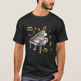 Koninklijke Piano Speler Gift Muziekinstrument Pia T-shirt