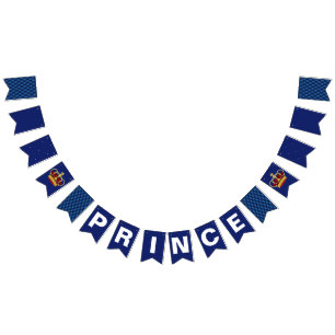 Koninklijke Prins Crown & Royal Blue Baby shower Vlaggetjes