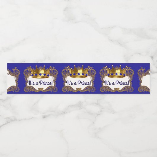 Koninklijke Prins Kroon Waterfles Etiketten (Enkel label)