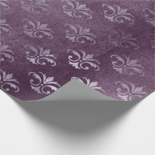 Koninklijke Prinses Amethyst Paarse Fleur-de-lis Cadeaupapier
