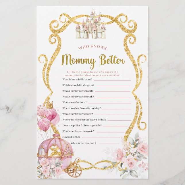 Koninklijke prinses die mama beter kent games (Voorkant)