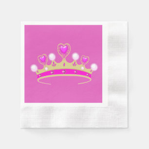 Koninklijke prinses Koningin Coronet Pink Gold Servetten