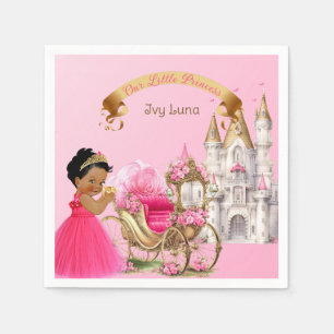 Koninklijke Prinsessen Kasteel Koets Roze Goud Mei Servet