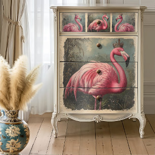 Koninklijke Roze Flamingo Decoupage Tissuepapier
