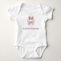 Koninklijke Roze Prinses Kroon Baby Bodysuit