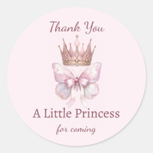 Koninklijke Roze Prinses Kroon Dank Je Sticker