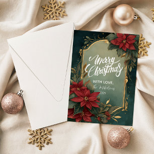 Koninklijke Smaragd Kerst Feestdagenkaart