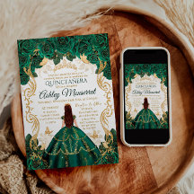 Koninklijke Smaragdgroene Gouden Kroon Quinceañera
