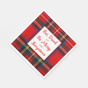 Koninklijke Stewart Eet Drink Feest Kerst Plaid Servet