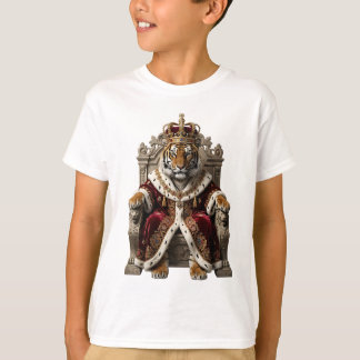 Koninklijke Tijger Monarch op Gouden Troon T-shirt