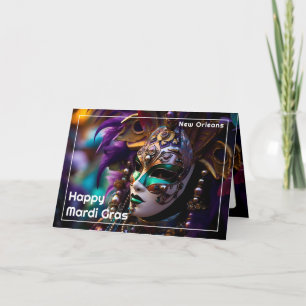 💜 💛koninklijke uitstraling: Mardi Gras Majesteit Kaart