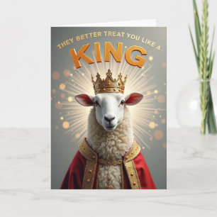 Koninklijke Verjaardagskaart met Vlies Kaart