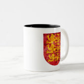 Koninklijke Wapens van Engeland Tweekleurige Koffiemok (Voorkant rechts)