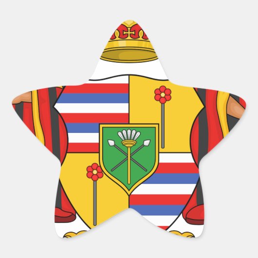 Koninklijke wapenstilstand in Hawaii Ster Sticker (Voorkant)