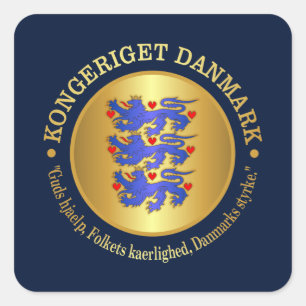 Koninkrijk Denemarken Vierkante Sticker