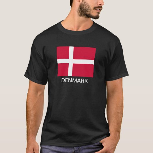 Koninkrijk Denemarken vlag T-shirt (Voorkant)