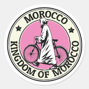Koninkrijk Marokko Anza Beach Fietsrijder Ronde Sticker