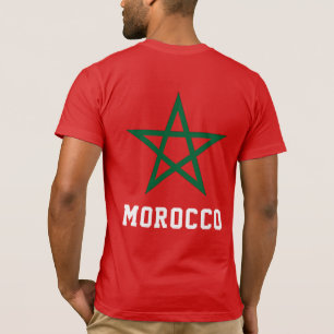 Koninkrijk Marokko Vlag Rode Groene Ster Marokkaan T-shirt