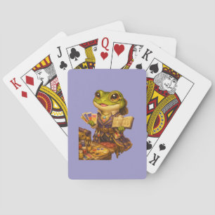 Koninkrijk Ontwerper Kikker Karakter Pokerkaarten