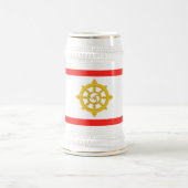 Koninkrijk van Sikkim Vlag Bierpul (Center)