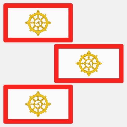 Koninkrijk van Sikkim Vlag Labels (Groep)