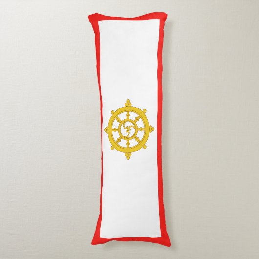 Koninkrijk van Sikkim Vlag Lichaamskussen (Voorkant Verticaal)