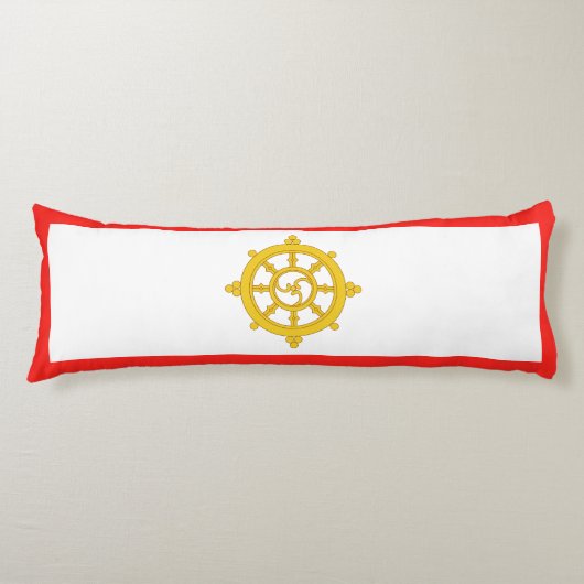 Koninkrijk van Sikkim Vlag Lichaamskussen (Voorkant)