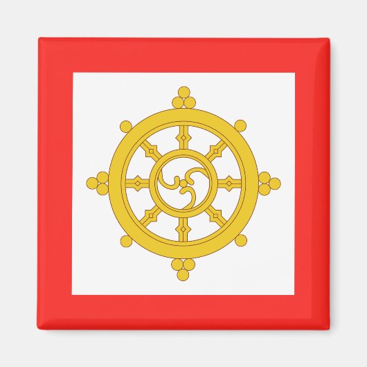 Koninkrijk van Sikkim Vlag Magneet (Voorkant)