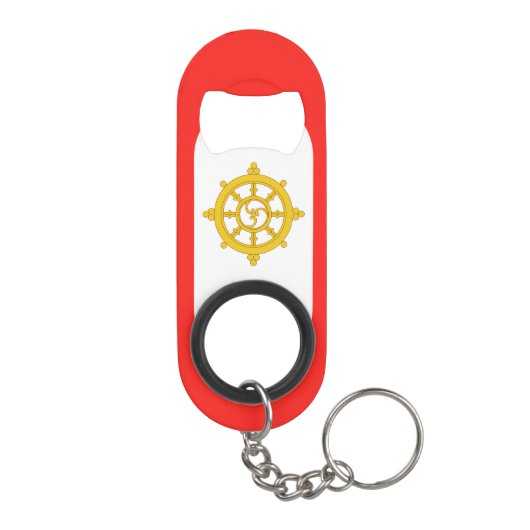 Koninkrijk van Sikkim Vlag Mini Flessenopener (Achterkant)