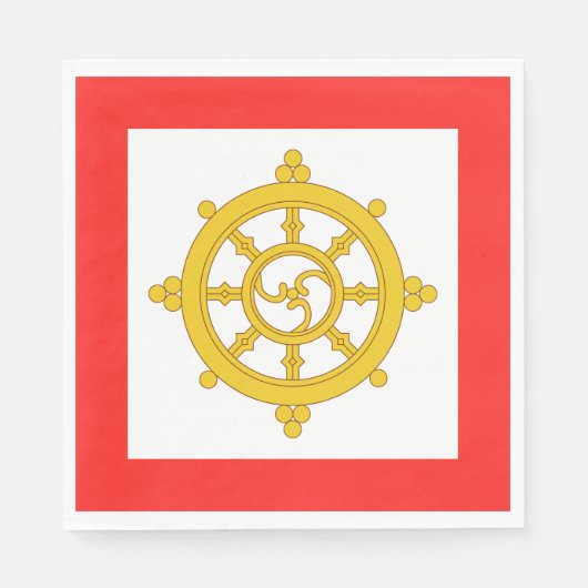 Koninkrijk van Sikkim Vlag Servet (Voorkant)