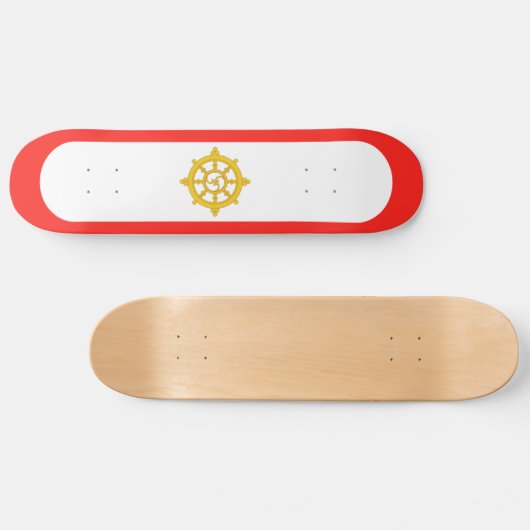 Koninkrijk van Sikkim Vlag Skateboard (Horizontaal)