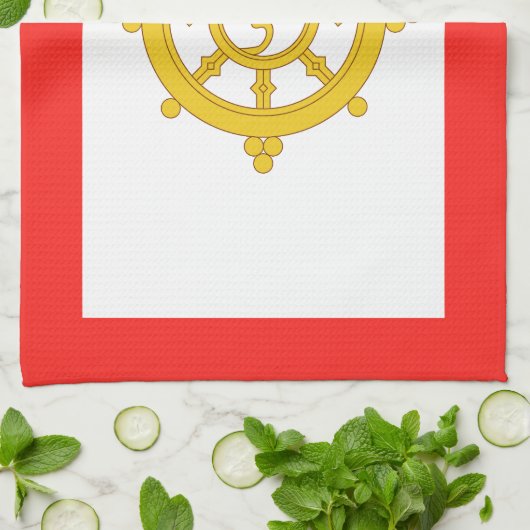 Koninkrijk van Sikkim Vlag Theedoek (Gevouwen)