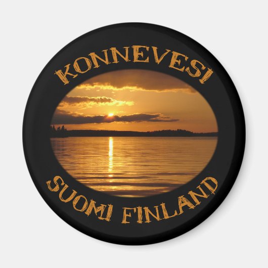 Konnevesi Sunset magnet Magneet (Voorkant)