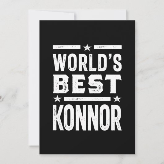 Konnor Personalized Name Birthday Bedankkaart (Voorkant)