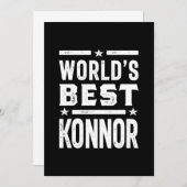 Konnor Personalized Name Birthday Bedankkaart (Voorkant / Achterkant)