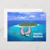 Konotta, Malediven Mooi Resort op het eiland Briefkaart (Voorkant / Achterkant)