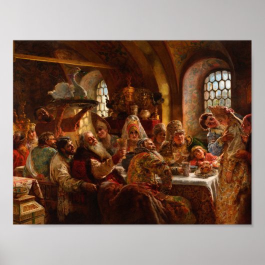 Konstantin Makovsky - een Boyar Wedding Feast Poster (Voorkant)