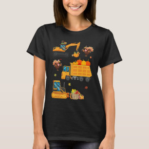 Konstruktie Voertuig Thanksgiving Vrachtwagen Kalk T-shirt