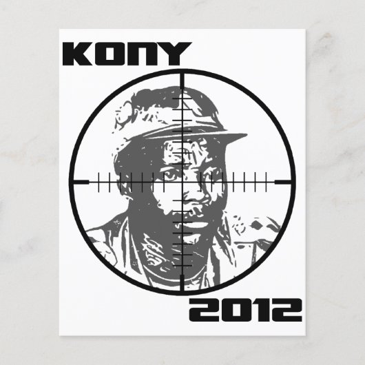 Kony 2012 Joseph Kony Doelvizierkruis Flyer (Voorkant)