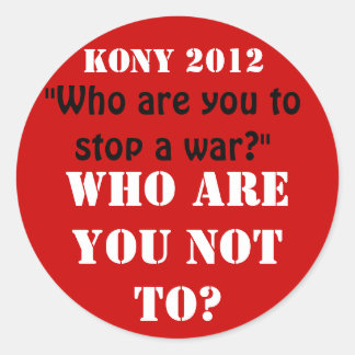 Kony 2012 ronde sticker