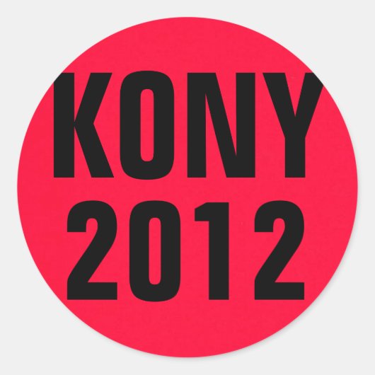 KONY 2012 Rood Ronde Sticker (Voorkant)