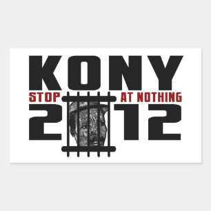 Kony 2012 - Stop tegen niets Rechthoekige Sticker