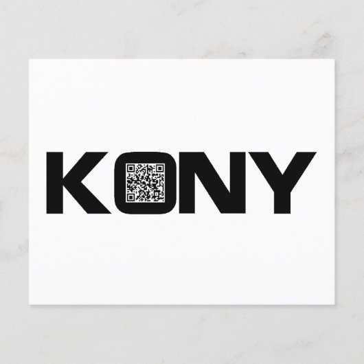 Kony 2012 Video QR Code Joseph Kony Flyer (Voorkant)