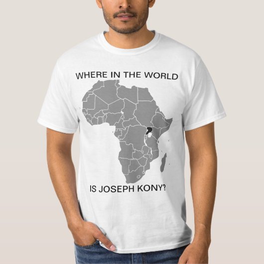 KONY 2012 - Waar in de wereld? T-shirt (Voorkant)