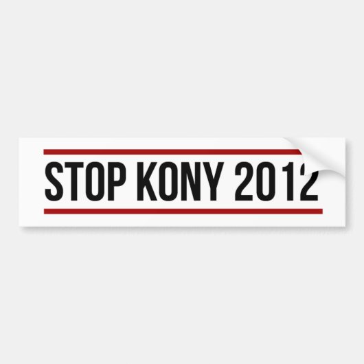 Kony Bumpersticker (Voorkant)
