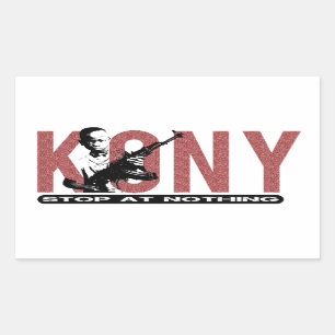 KONY - Stop met niets. kindsoldaat Rechthoekige Sticker