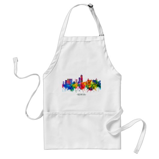 Konya Turkey Skyline Standaard Schort (Voorkant)