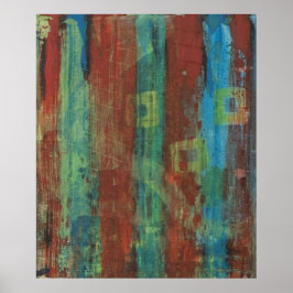 Kooi. Angst, frustratie, acrylkunst Tapestry Poster